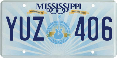 MS license plate YUZ406