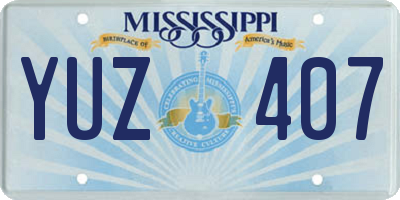 MS license plate YUZ407