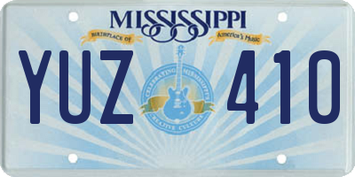 MS license plate YUZ410
