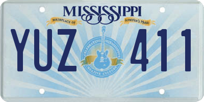 MS license plate YUZ411