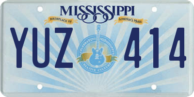 MS license plate YUZ414