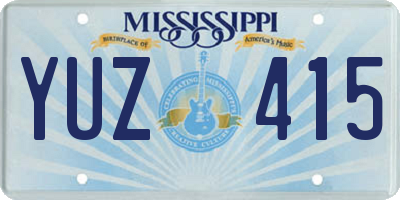 MS license plate YUZ415