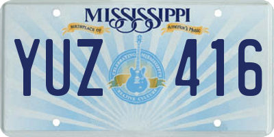 MS license plate YUZ416