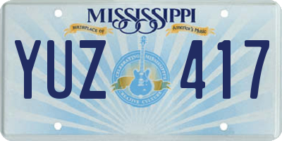 MS license plate YUZ417