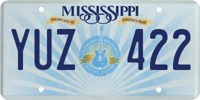 MS license plate YUZ422