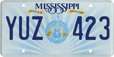 MS license plate YUZ423