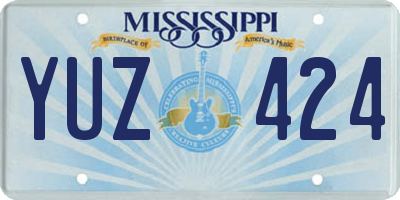 MS license plate YUZ424