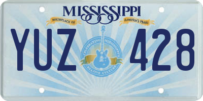 MS license plate YUZ428