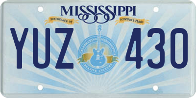 MS license plate YUZ430