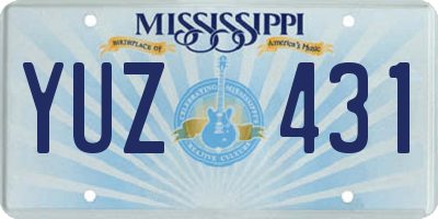 MS license plate YUZ431