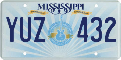 MS license plate YUZ432