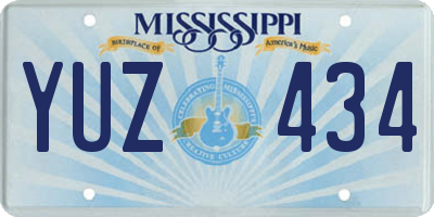 MS license plate YUZ434