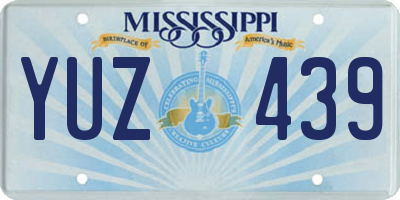 MS license plate YUZ439