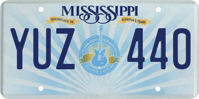 MS license plate YUZ440