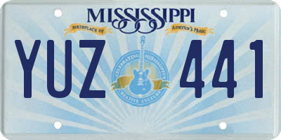 MS license plate YUZ441