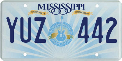 MS license plate YUZ442