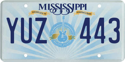 MS license plate YUZ443
