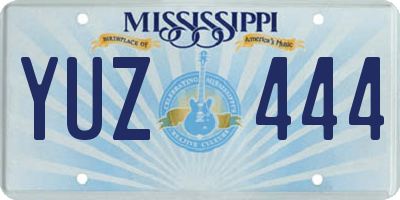 MS license plate YUZ444
