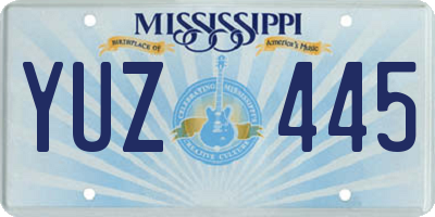 MS license plate YUZ445
