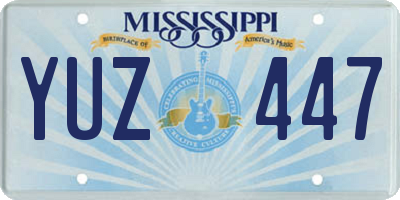 MS license plate YUZ447