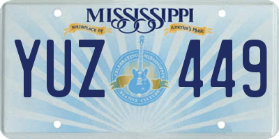 MS license plate YUZ449