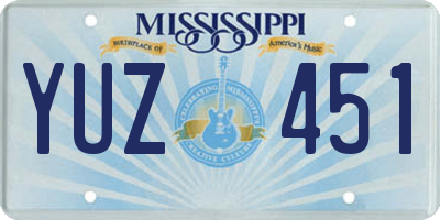 MS license plate YUZ451