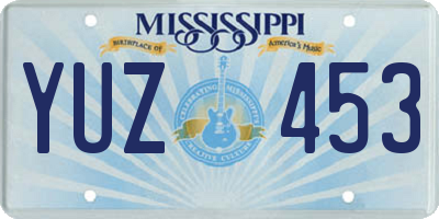 MS license plate YUZ453
