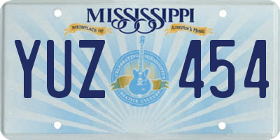 MS license plate YUZ454