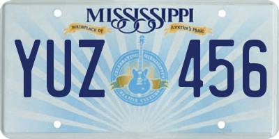 MS license plate YUZ456
