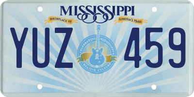 MS license plate YUZ459