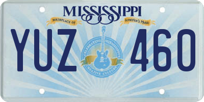 MS license plate YUZ460