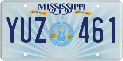 MS license plate YUZ461