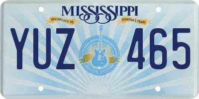 MS license plate YUZ465