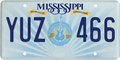 MS license plate YUZ466