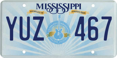 MS license plate YUZ467