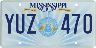 MS license plate YUZ470