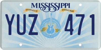MS license plate YUZ471