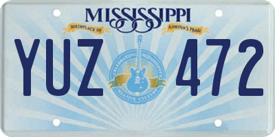 MS license plate YUZ472