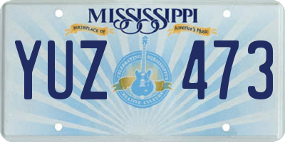 MS license plate YUZ473