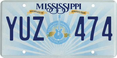 MS license plate YUZ474