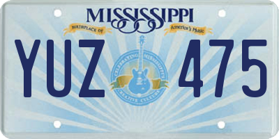 MS license plate YUZ475