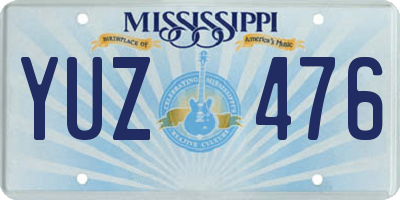 MS license plate YUZ476