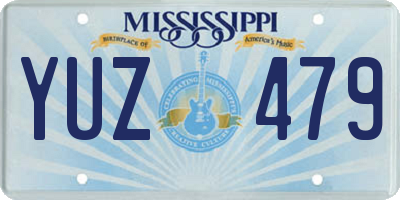 MS license plate YUZ479