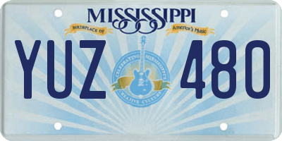 MS license plate YUZ480