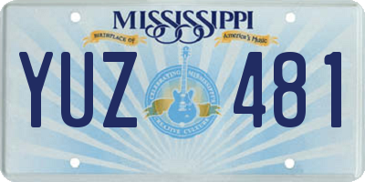 MS license plate YUZ481