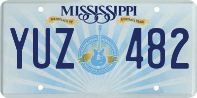 MS license plate YUZ482
