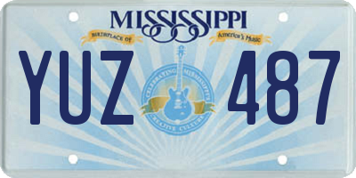 MS license plate YUZ487