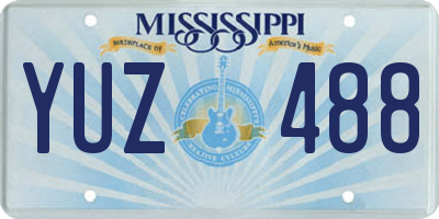 MS license plate YUZ488