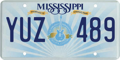 MS license plate YUZ489