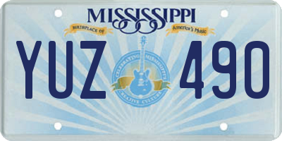 MS license plate YUZ490